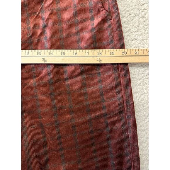 NWT* Disturbia Womens Corduroy Check Straight Leg Crop Trouser Pants Size 8 - Picture 4 of 10